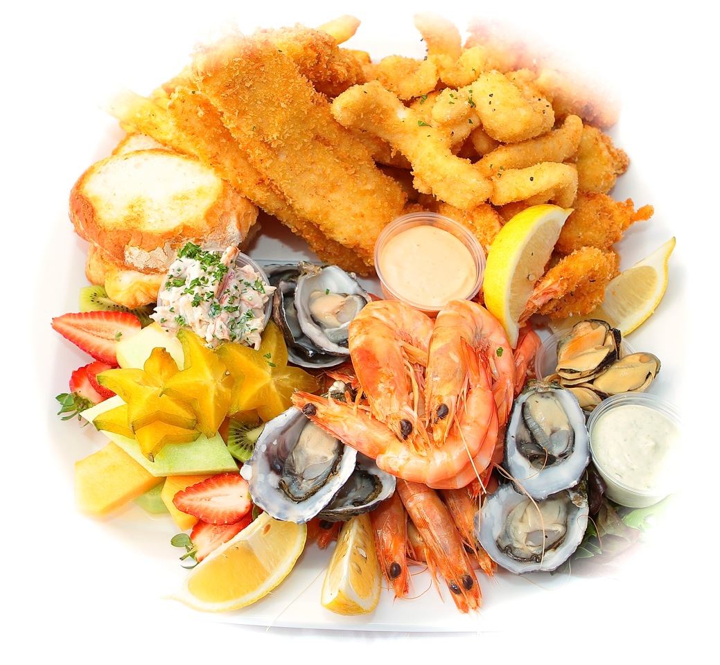 Cooked and Fresh seafood platter for 2 or 4 people